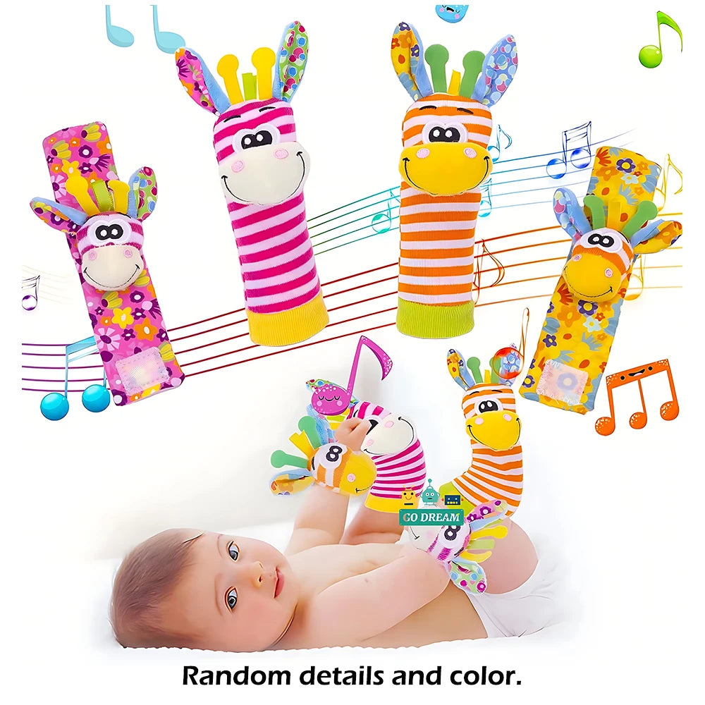 Baby Kleinkind Handgelenk Rassel Socken Spielzeug 0-12 Monate Mädchen Junge lernen Spielzeug frühe pädagogische Entwicklung niedlichen Kleinkinder sensorische Geschenke