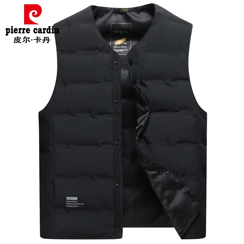 QYLVAWOY Herren Mittleren Alters Ältere Papas Herbst Winter Daunenweste Opa Gilet Dünner Stil Ärmellose Jacke LJ2105