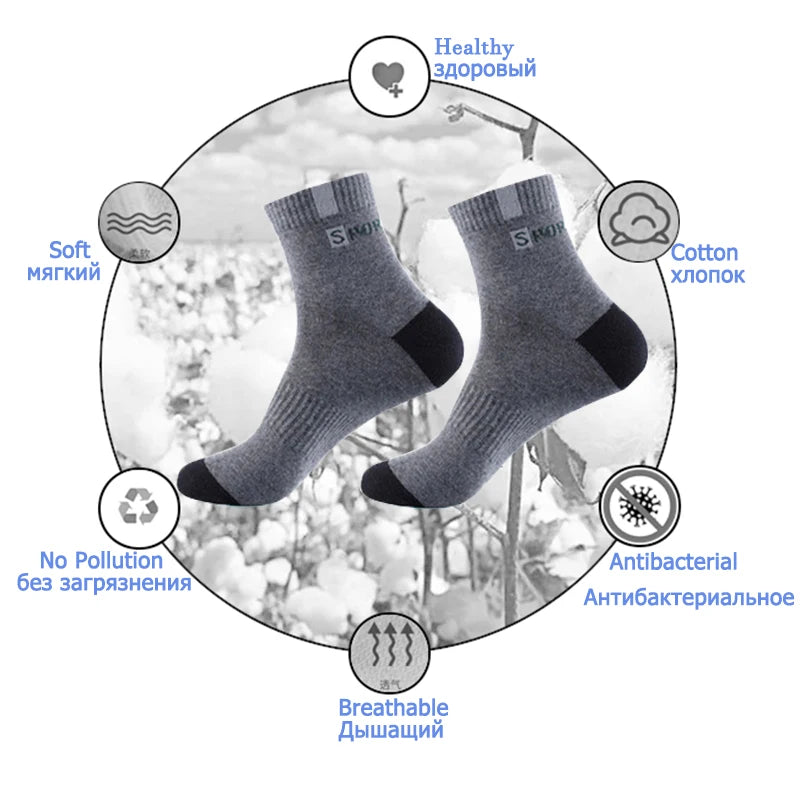 5 Paar Größe 37–43 Herren Bambusfaser Herbst Winter Herren Socken Atmungsaktive Baumwolle Sportsocke Atmungsaktive Deodorant Business Socken