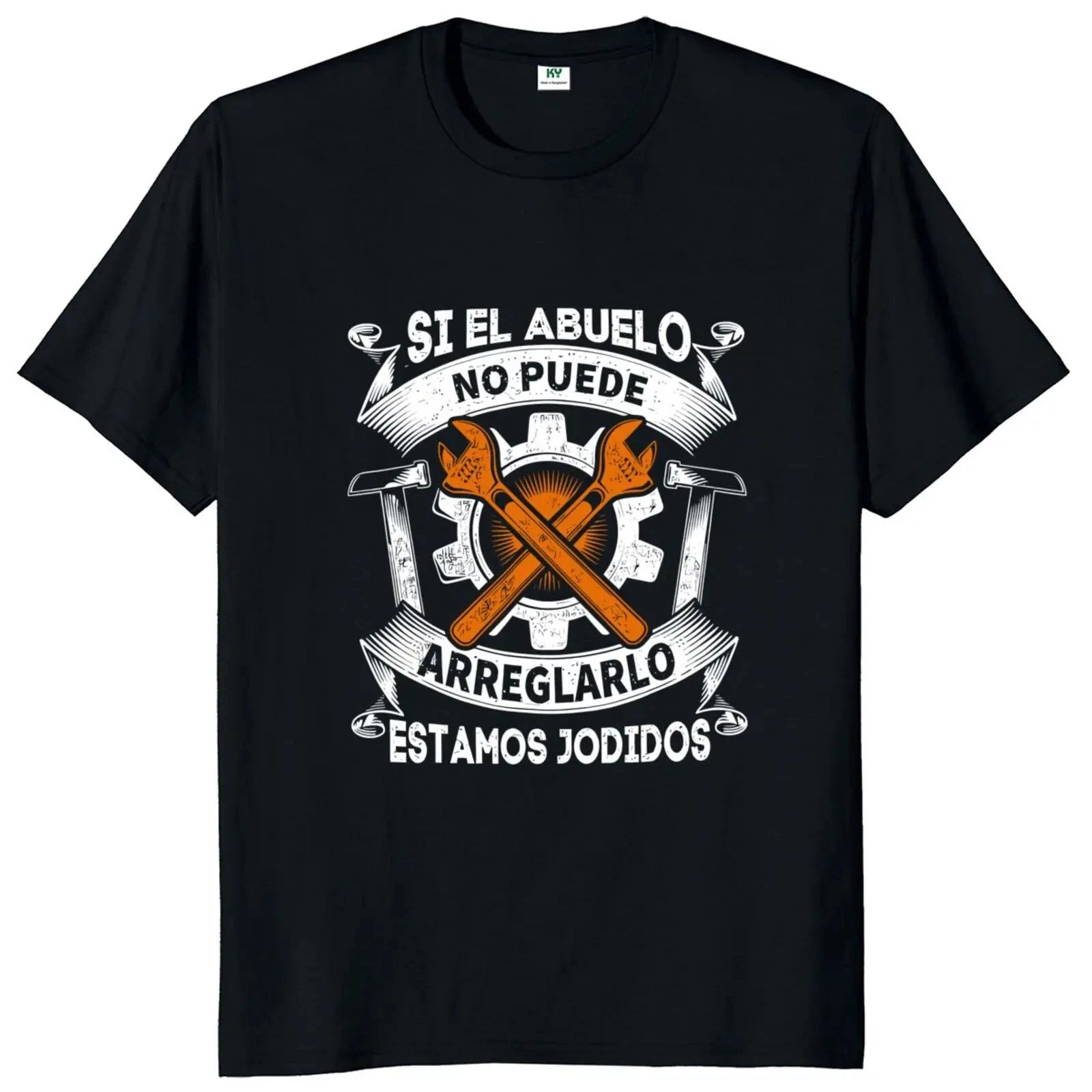 Wenn Papa es nicht reparieren kann, sind wir geschraubt T-Shirt Retro Spanisch Vater Papa Geschenk Männer Kleidung Unisex Baumwolle lässig EU-Größe T-Shirt