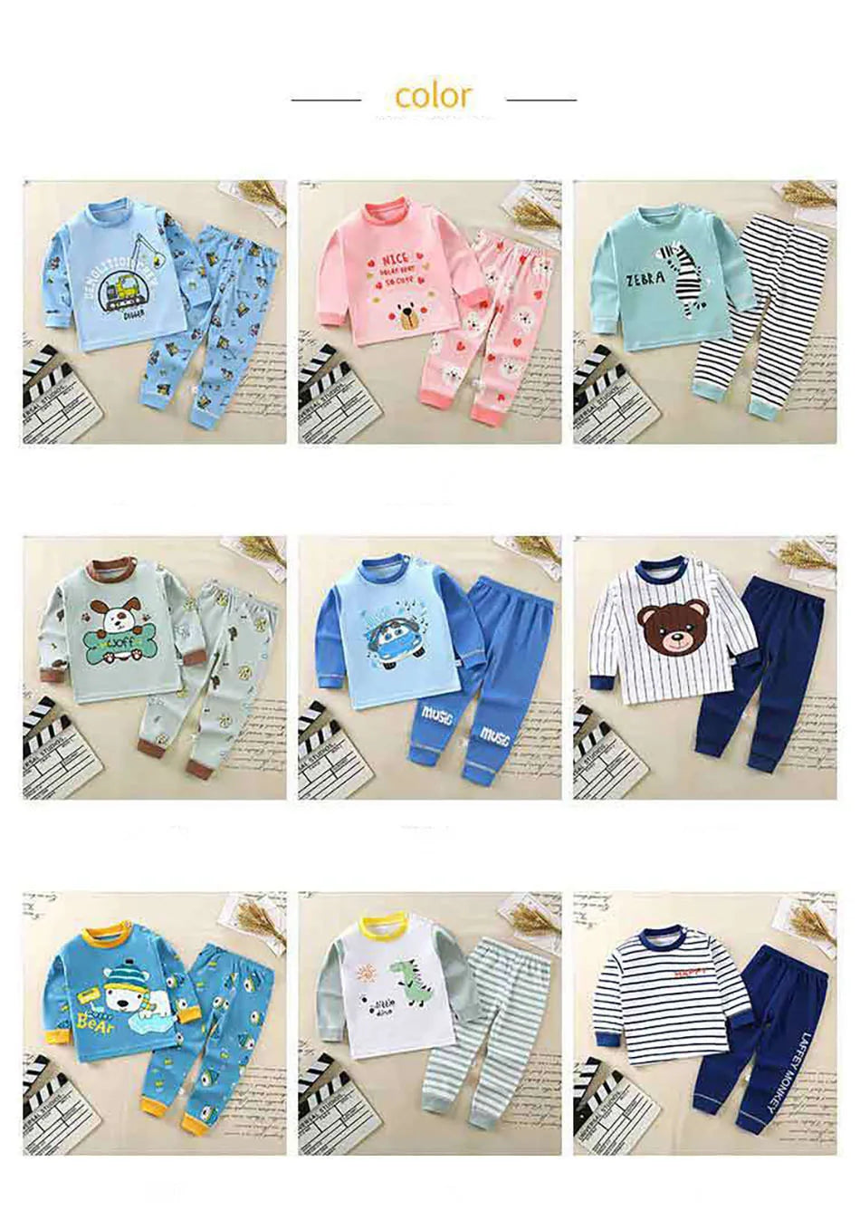Baumwolle Kinder Pyjamas Set für Jungen Mädchen Herbst und Winter Cartoon Schlafen Loungewear Kinder Nacht Nachtwäsche Hause Tragen Kleidung
