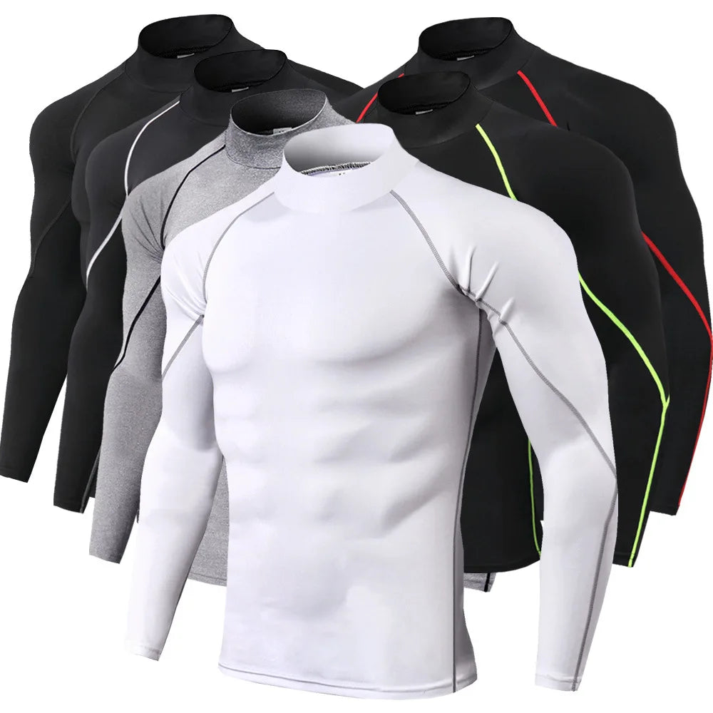Männer Sport T-shirt Quick Dry Bodybuilding Lauf Shirt Langarm Kompression Top Gym T Shirt Männer Fitness Engen Rashgard