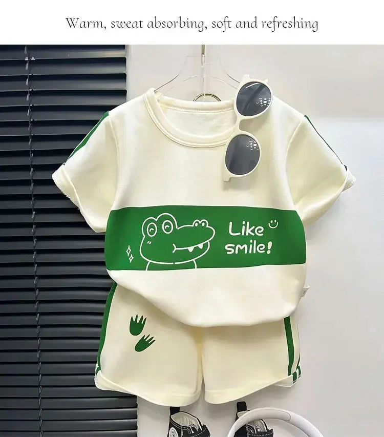 Kinder Sets mutter Kinder Kleidung Jungen Mädchen T-shirt Shorts 2PCS kurzarm Baby Kinder Kleidung Kleinkind Anzug Anzug gestreift