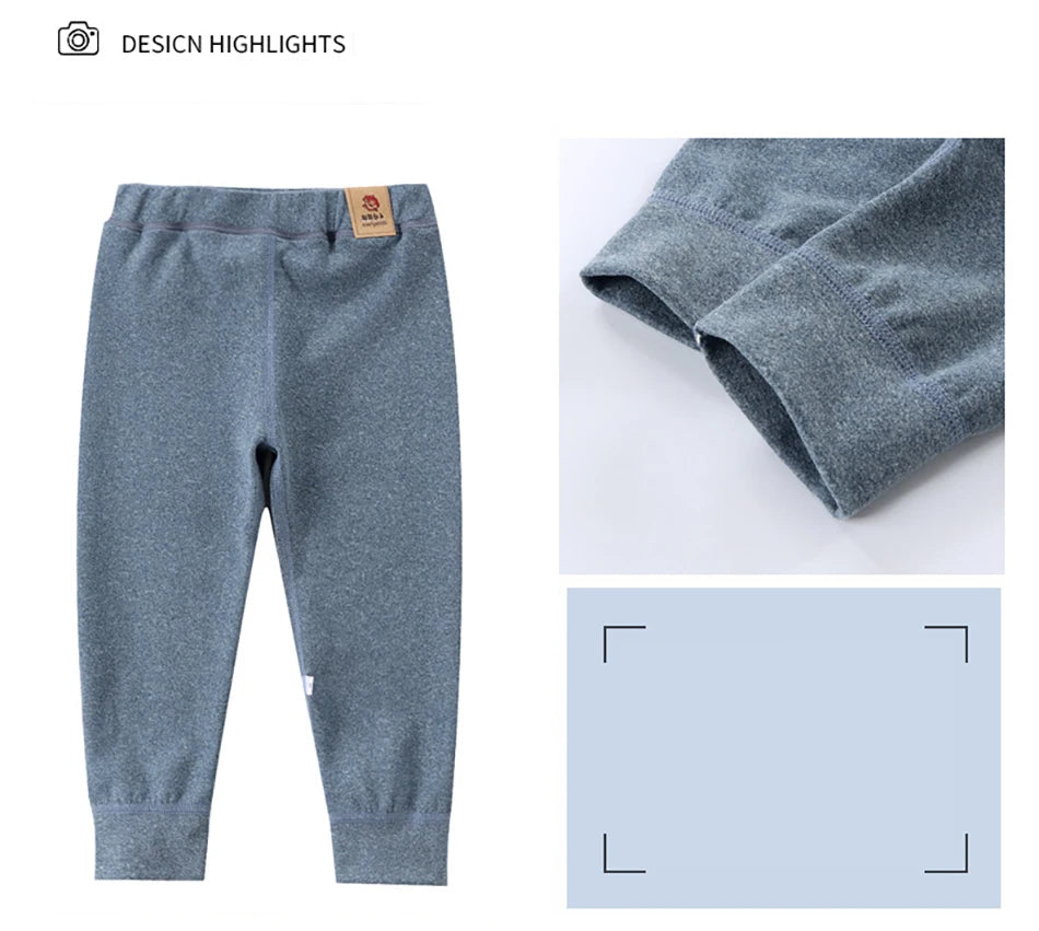 Kinder-Hosen mit Fleece-Futter für Teenager, Jungen und Mädchen, warme und gemütliche elastische Winterhosen, Kleidung, geeignet für Herbst und Winter