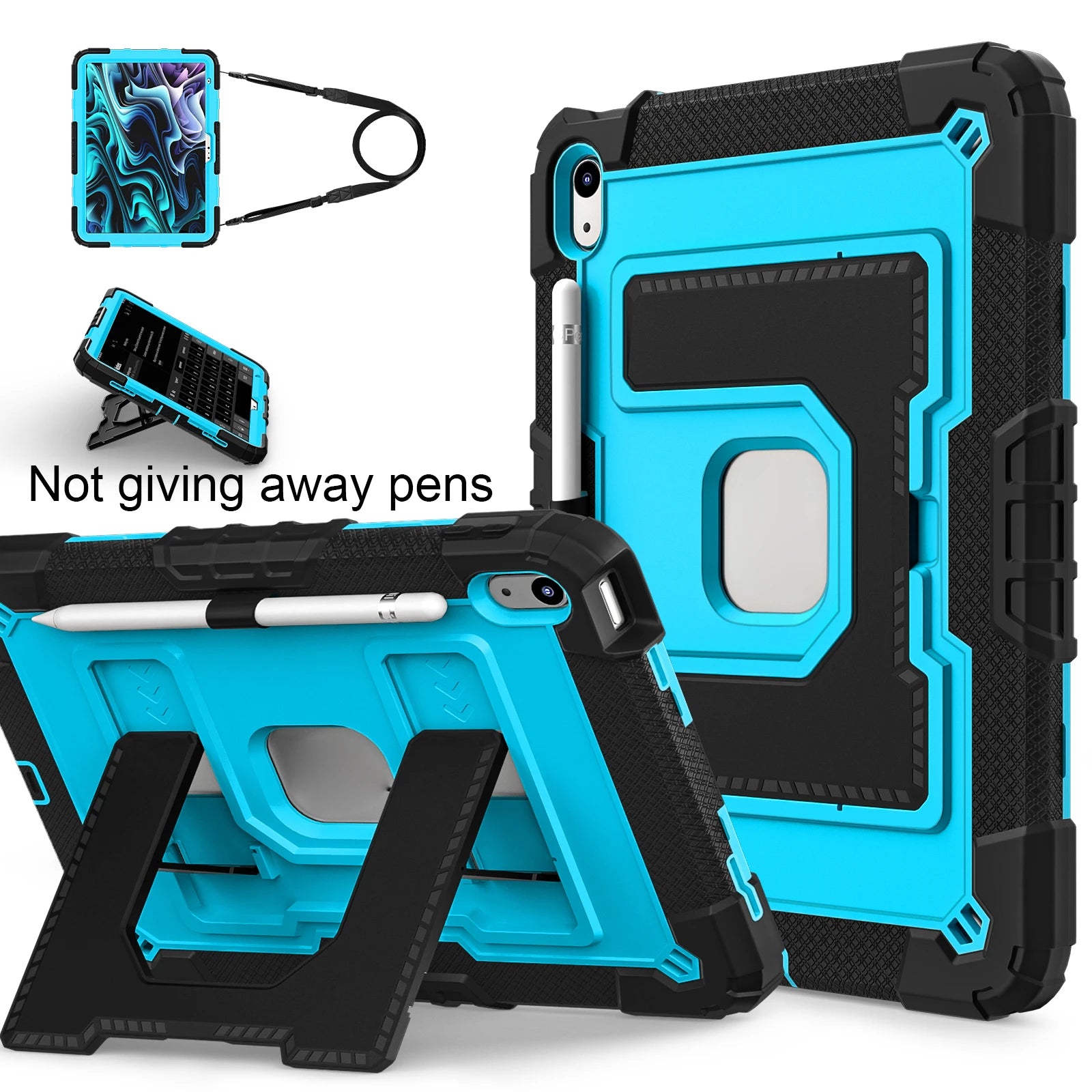 Robuste Armor-Kinderhülle für iPad 10. Generation Air 5 4 10.9 Air 11 2025 13 2024 10.2 8. 9. Generation 9.7 Tablet-Ständer Stoßfeste Schutzhülle