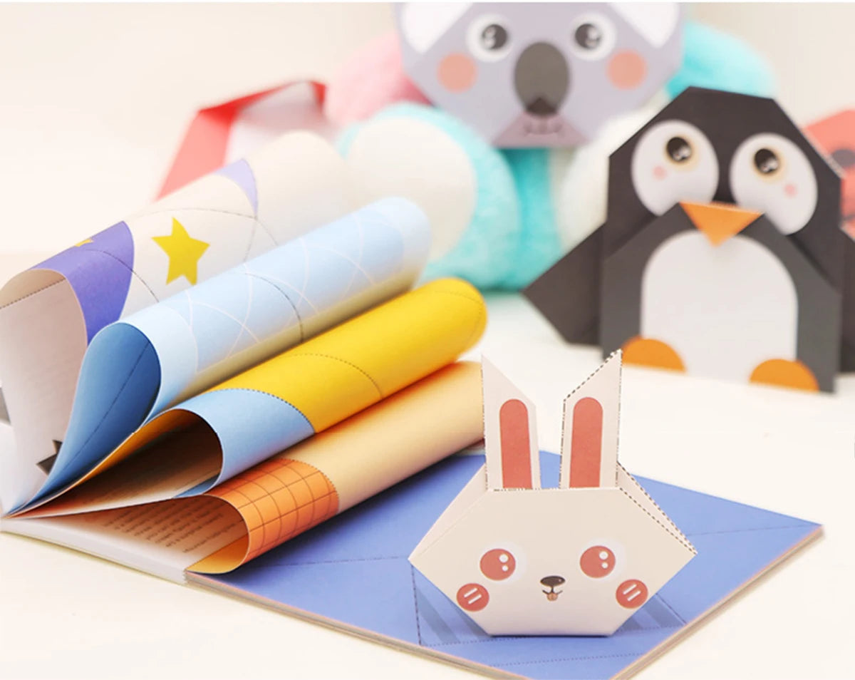 Origami-Set, 30/96 Blatt, Origami-Papier, Bastelführungsbuch, DIY-Kunsthandwerksprojekte, Zubehör für Anfänger, Kinder, Kinder, Jungen und Mädchen