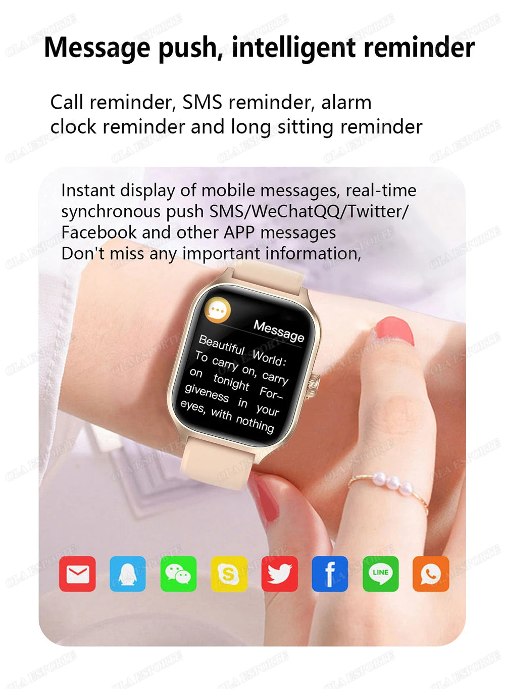 Smart Watch für Android IOS Uhren 1,83 Zoll HD Display Bluetooth Anruf Nachricht Alarm Musik Sport Modus Smartwatch Männer Frauen Geschenk