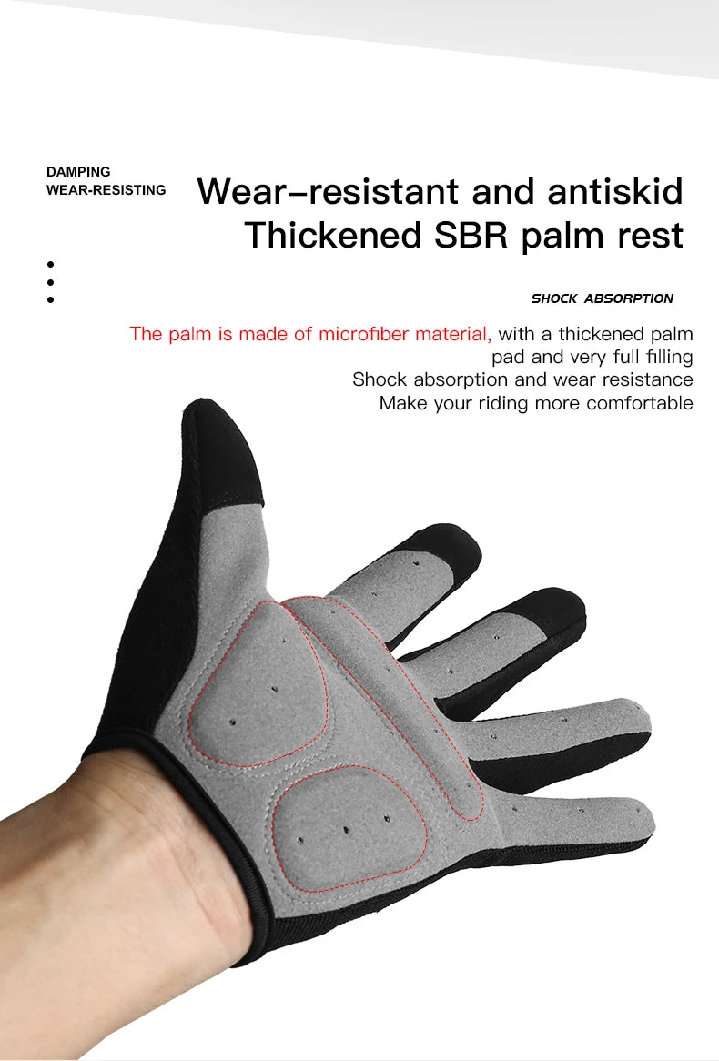 Herbst Winter MTB Radfahren Lange Finger Handschuhe Nicht-Rutsch Verschleiß Shock Proof Atmungsaktive Touchscreen Fahrrad Motorrad Handschuhe Männer
