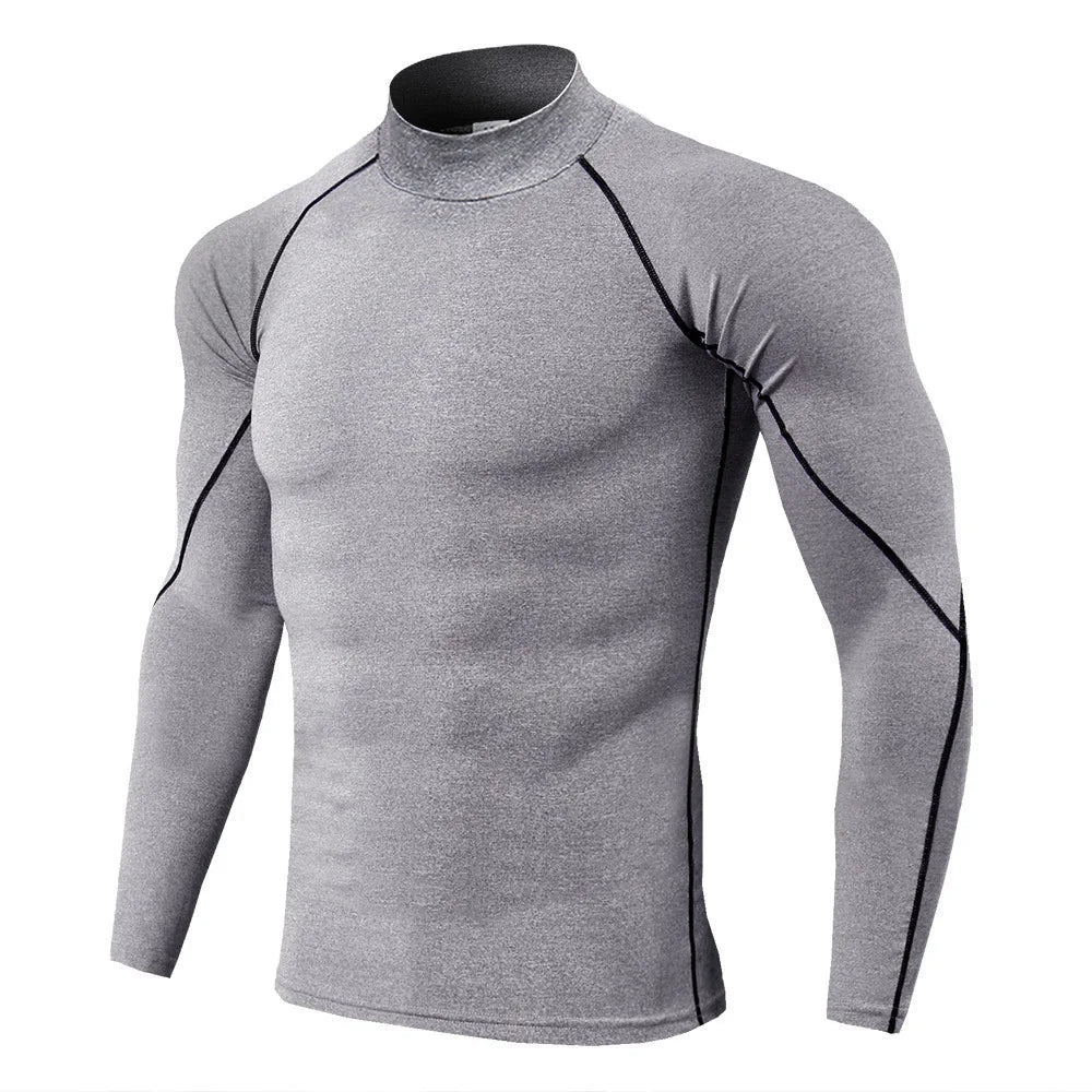 Männer Sport T-shirt Quick Dry Bodybuilding Lauf Shirt Langarm Kompression Top Gym T Shirt Männer Fitness Engen Rashgard