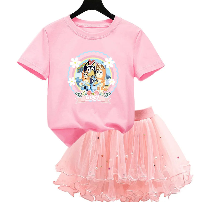 Bluey & Bingo Girls Dress Set
