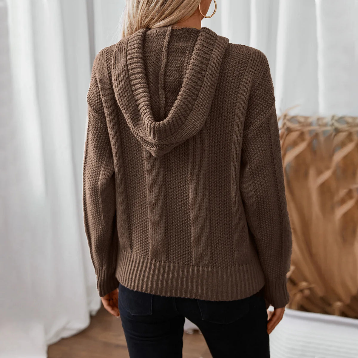 Klamotten Damen Herbst Pullover Damen Einfarbig Taste Langarm Gestrickte Büro Pendler Vielseitig Pullover Pull Hiver Femme