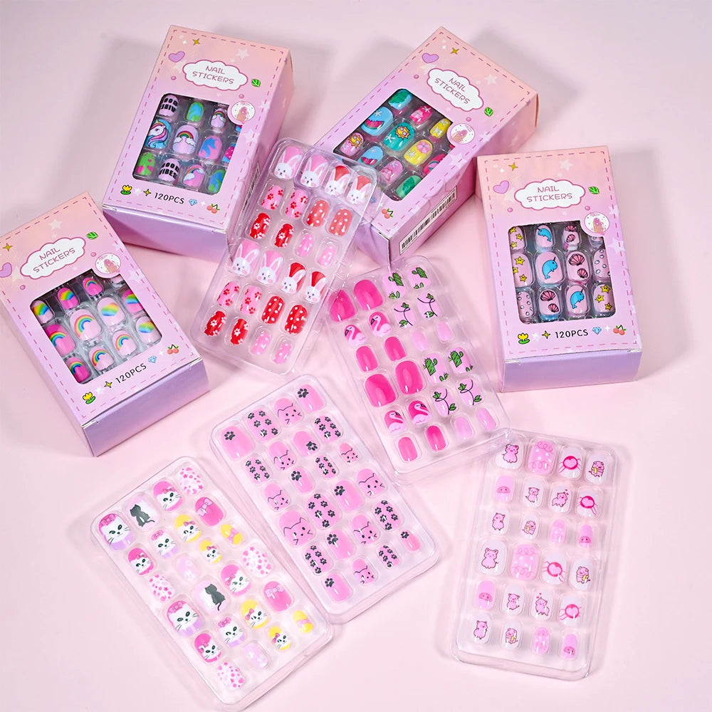 Kids Cartoon Press-On Nails