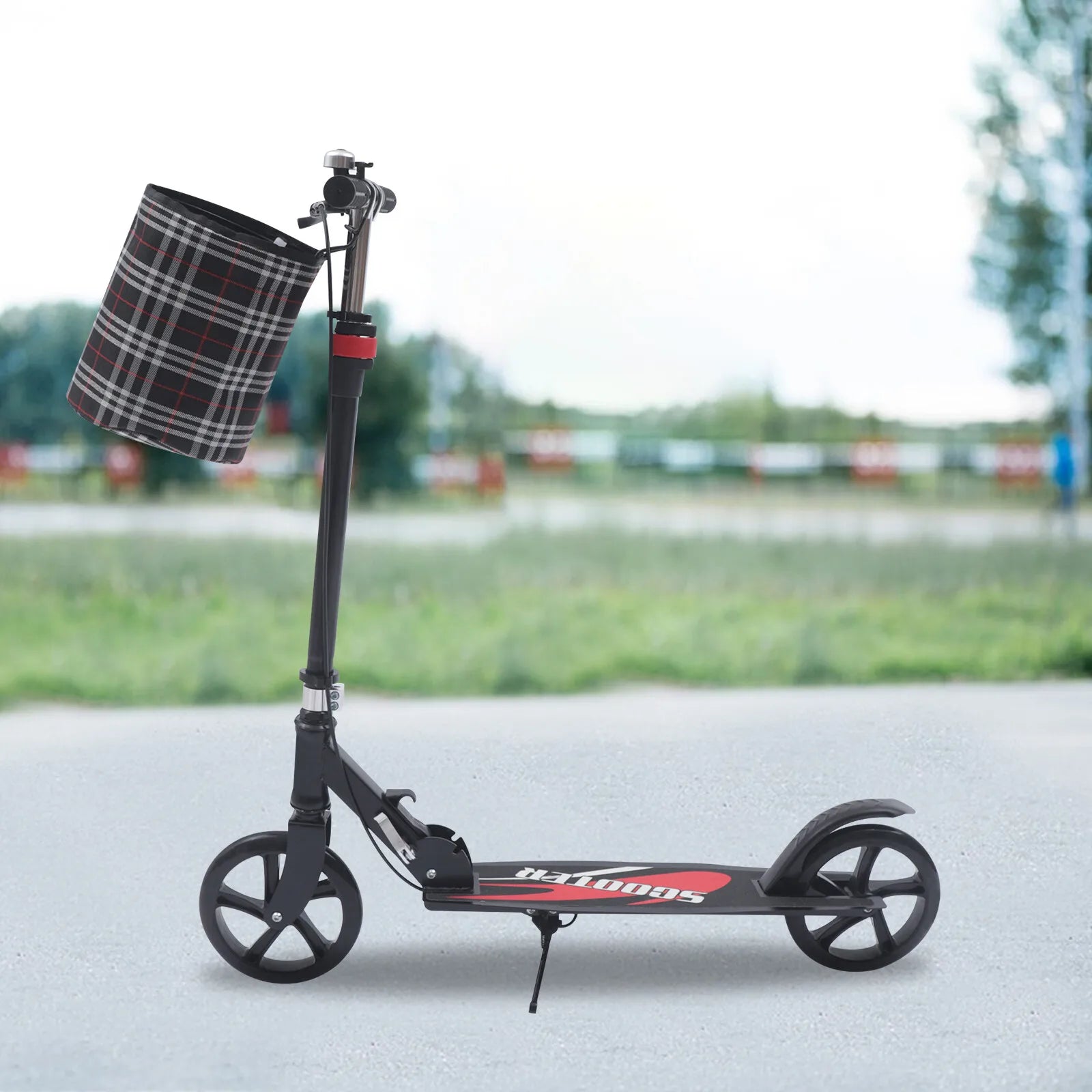2-Rad-Scooter für Erwachsene und Kinder – faltbar mit 330 Pfund Kapazität PU-Rädern und Doppelbremsen-Tretroller für Pendeln und Freizeit