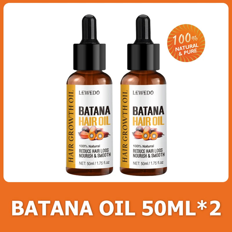 Lewedo Naturals Batana-Öl, schnelles Haarwachstum für Männer und Frauen, reines Batana-Öl, nährt glänzendes Haar, gesunde Haarpflege, Anti-Haarausfall