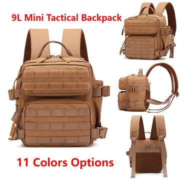 9L Sportrucksack MOLLE 3-Tage Bug Out Bag Mini Outdoor Pack für Damen Herren EDC Camping Wanderrucksack