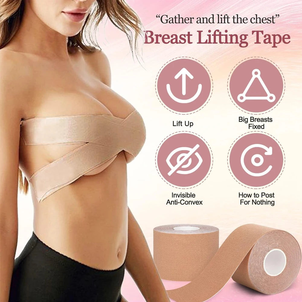 5-Rollen Kinesiologie-Tape, vorgeschnitten |   Wasserdichtes, elastisches Sportband, selbstklebendes Sportband zur Linderung von Muskelschmerzen und zur Unterstützung der Gelenk