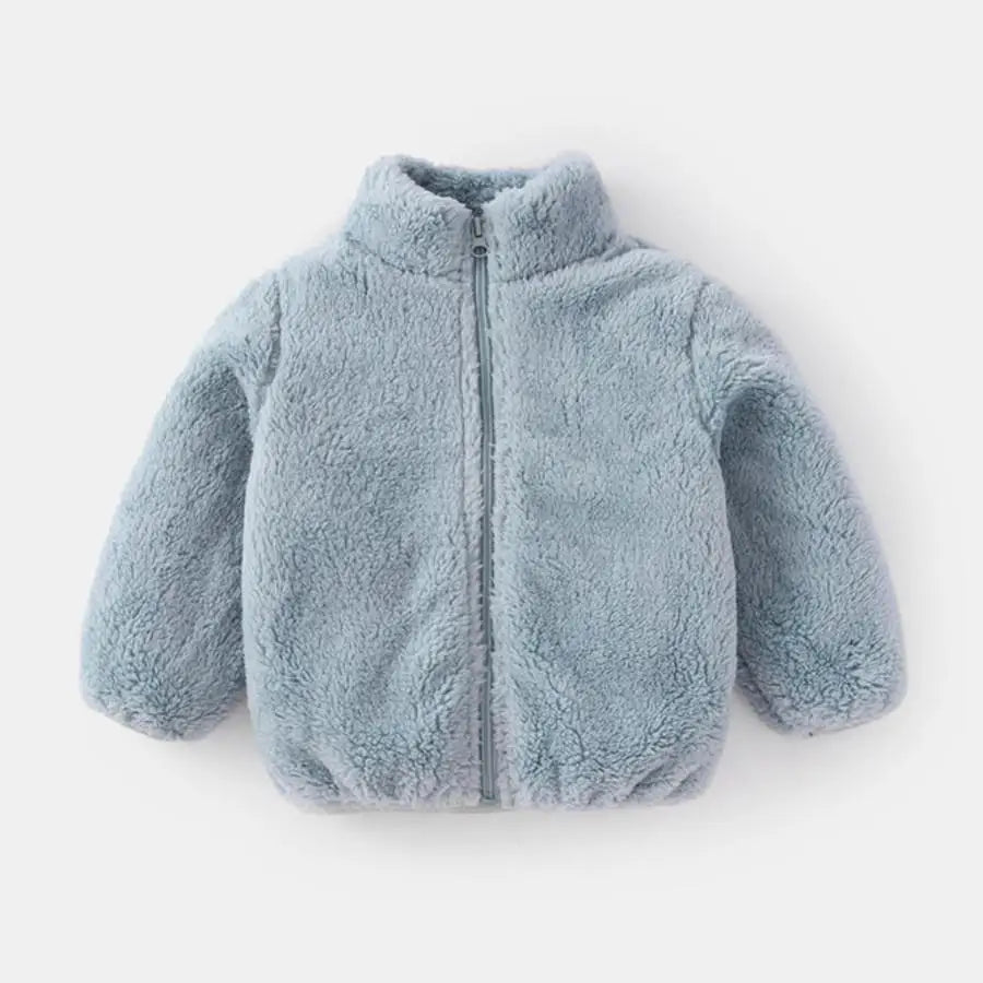 Einfarbig Mode Kinder Plüsch Mantel Herbst Winter Warme Baby Mädchen Junge Casual Jacke Mantel Kinder Kleidung Kleinkind Oberbekleidung