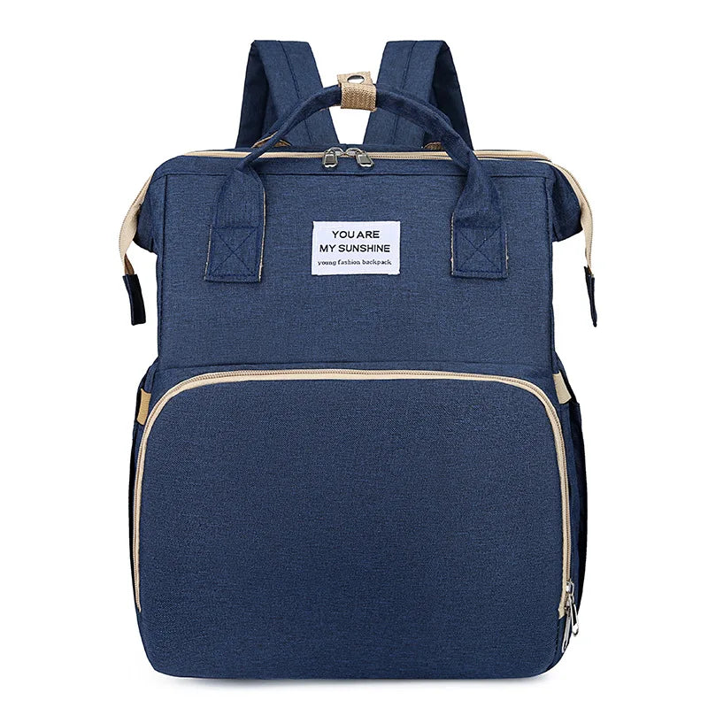 Mama Wickeltaschen Babybett Mutter Große Kapazität Windel Milchflasche Rucksäcke mit Wickelunterlage Praktische Baby-Stilltaschen Geschenk