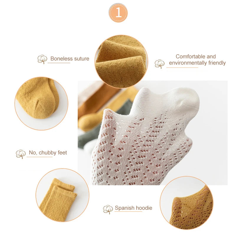 Baby Mädchen Prinzessin gestrickte Netz socken Sommer weiche Kleinkind Mädchen Knies trümpfe Baumwolle Kleinkind Neugeborene Mädchen lange Röhren strümpfe