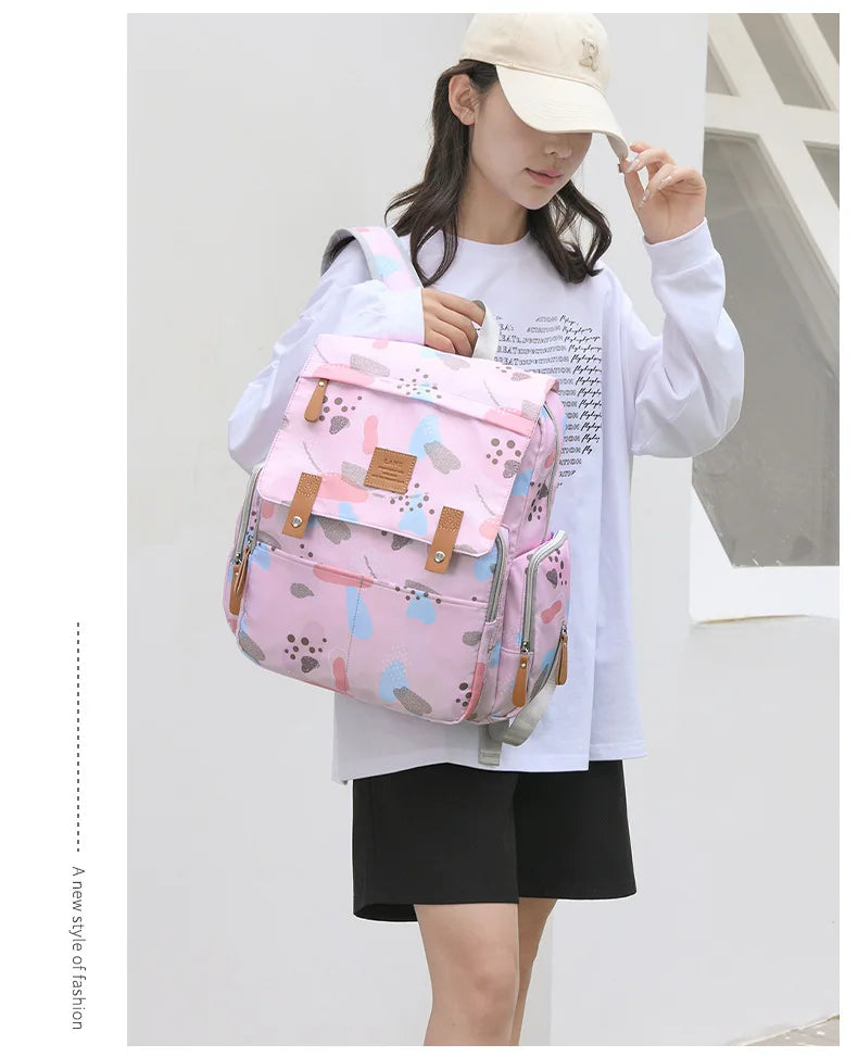 Mama Tasche Nylon gedruckt Mode multifunktion ale Mutter und Baby Taschen gehen Baby Reisen große Kapazität Mutter Tasche Wickelt aschen bebe