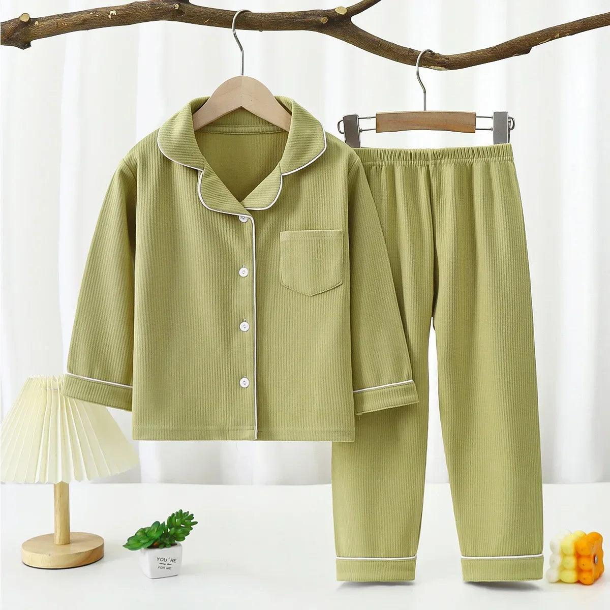 2024 herbst Winter Kinder Pyjama Sets Einfarbig Nachtwäsche für Kinder 1-16 jahre Teen Pyjamas Jungen Mädchen Loungewear Baby kleidung