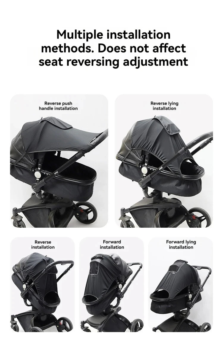 Universelles Kinderwagen-Zubehör Sonnenschutz UV-Schutz Sonnenschirm Kinderwagen-Verdeck für Kinderwagen Säuglingsautositz Sonnenblende