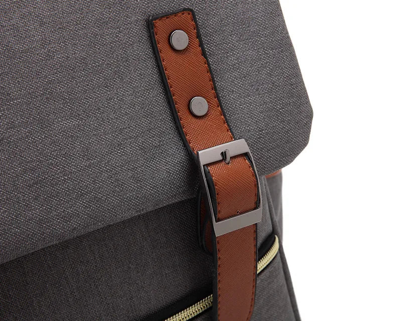 Teens Vintage Canvas Laptop Backpack