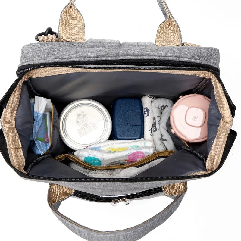 Modische Faltbare Babywiege Mutter-Kind-Tasche Große Kapazität Handtasche Flaschen- und Windelrucksack Mutter- und Mama-Tasche