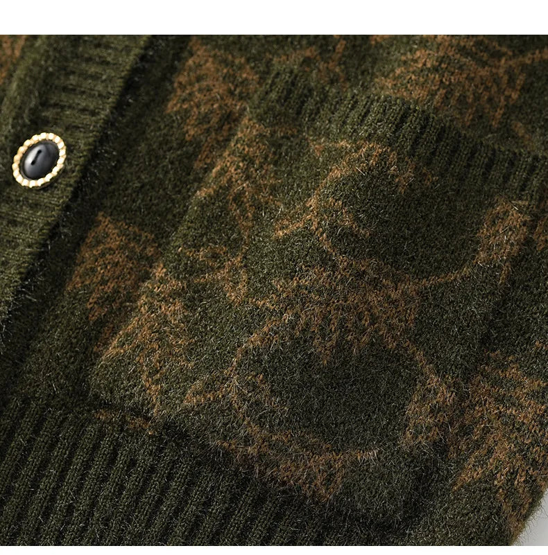 Mode Oma Gestrickte Oberbekleidung Mantel Herbst Winter Verdicken Pullover Jacke Mittleren Alters Mutter Tops Frauen Strickjacke Mujer 4XL