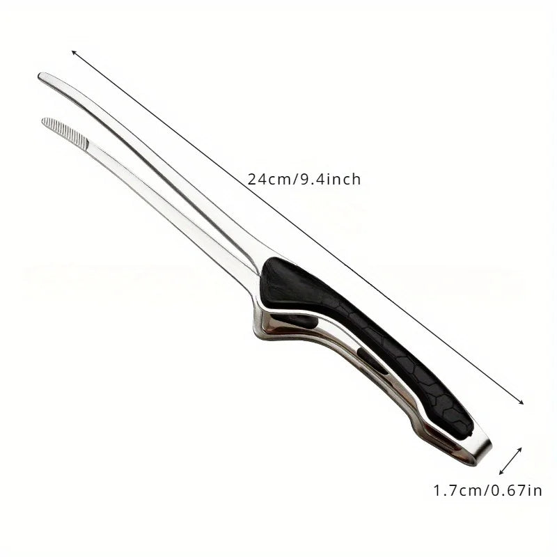 1 Piece Stainless Steel Kitchen Tongs, Serving Tongs for Cooking, Metal Food Tongs with Non-Slip Comfortable Grip, Non-Stick Cooking Tongs