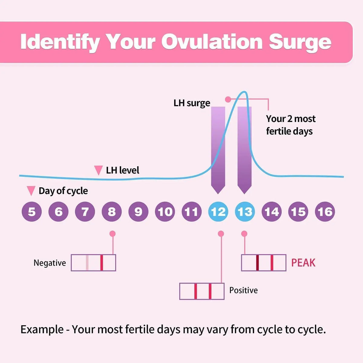 Kit with Pelvifine Ovulation and Pregnancy Test Strips: 25 Ovulation Strips and 5 Pregnancy Test Sticks – Accurate Fertility Tracker