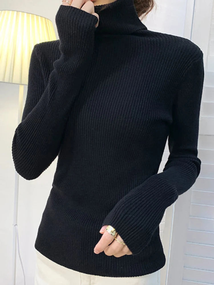 Heliar Damen-Herbstpullover mit Rollkragen, gestrickte, weiche Pullover, Kaschmirpullover, einfache, weiche Pullover für Damen, 2026, Herbst und Winter