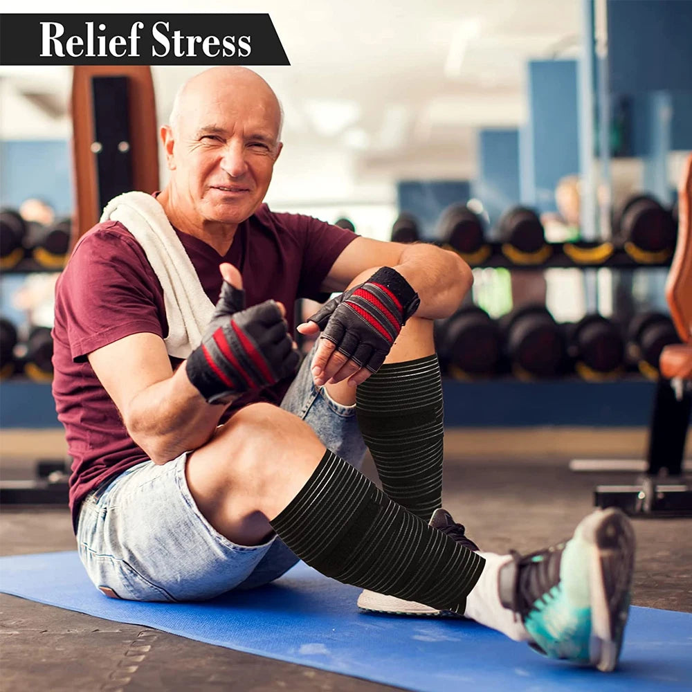 Ganzkörper-Knie- und Ellbogenstützbandage, 40-300 cm |   Verstellbarer Gurt für Sport, Fitness und Gymnastik |   Handgelenk- und Knöchelschmerz-Linderungsbandage