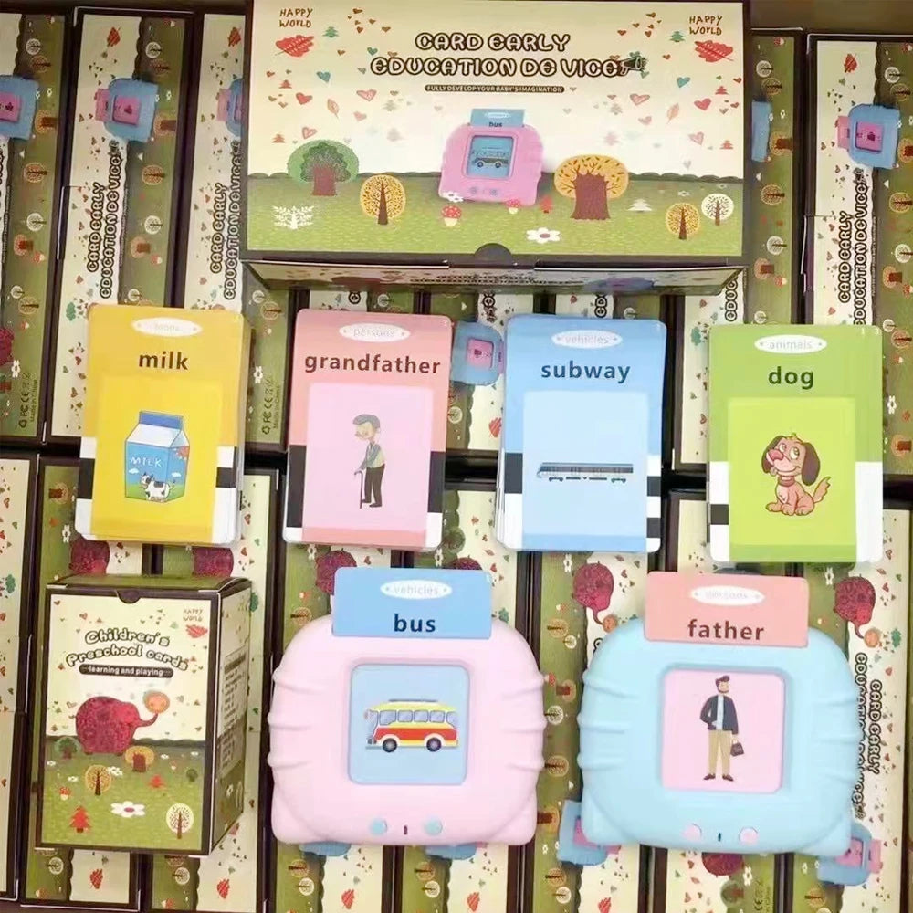 Lernkarte für die frühe Bildung, Lernspielzeug, sprechende Lernkarten für Kinder im Vorschulalter, Englisch, elektronisches Hörbuch, Maschine, Geschenk
