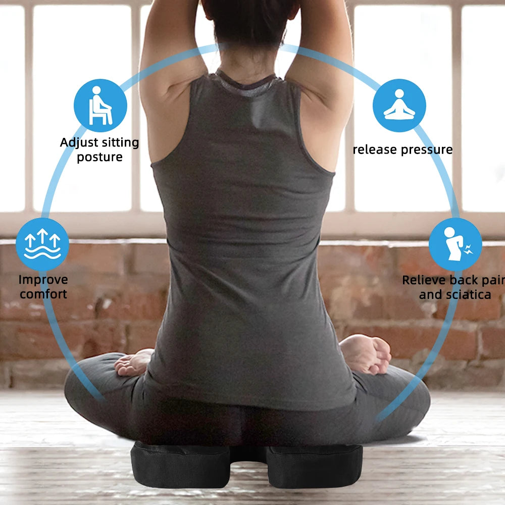 Bequemes, atmungsaktives Sitzkissen, U-förmiges Design, Wellenförmiges Schwamm-Massagekissen kann Gesäßdruck und Steißbeinschmerzen lindern.