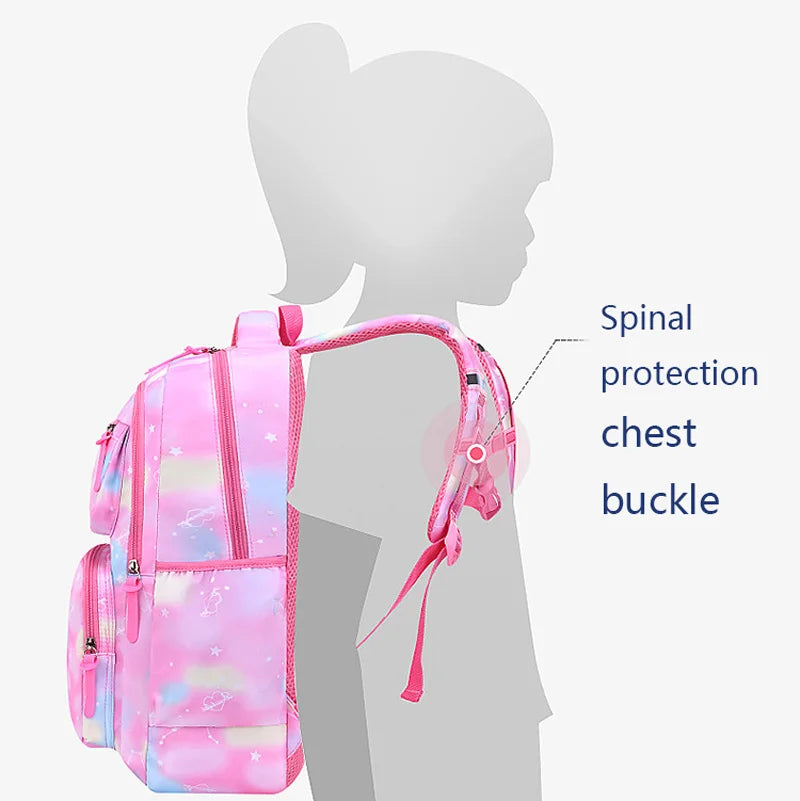 Girls Waterproof School Backpack