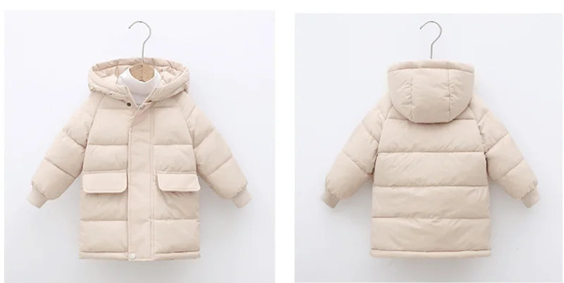 Kinder Warme Daunen Lange Oberbekleidung Winter Herbst Teen Verdicken Baumwolle Kleidung Jungen Mädchen Gepolsterte Parka Mäntel Teen Jacken 3-10 jahre
