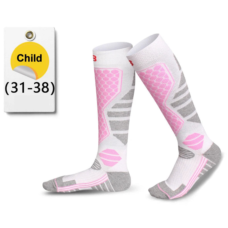 GTUBIKE 1 Paar warme Winter-Skistrümpfe, verdickende Wandersocken für Damen und Herren, Anti-Kälte-Skifahren, Outdoor-Sportstrümpfe, Schnee