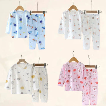 Baumwolle Kinder Kleidung Kinder Pyjama Sets Hause Nachtwäsche kinder Kleidung Junge Mädchen Herbst winter T-shirt Tops Hosen Anzüge