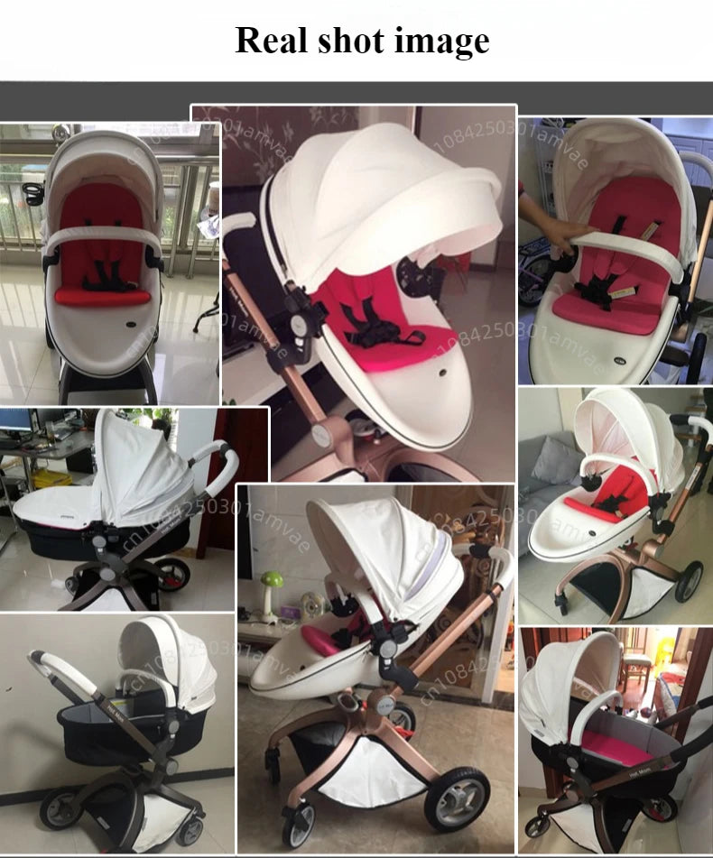 Hotmom-Kinderwagen Hohe Landschaft kann sitzen und liegen. Zusammenklappbarer, leichter britischer Zwei-Wege-Kinderwagen. Anpassung an 0–4 Jahre alt