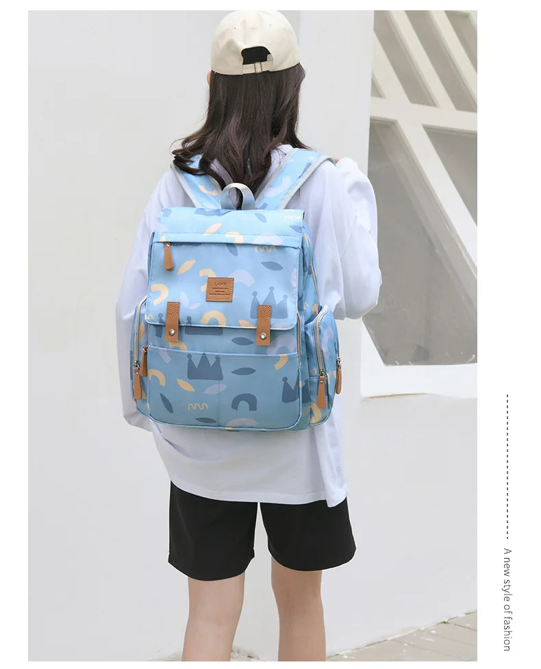 Mama Tasche Nylon gedruckt Mode multifunktion ale Mutter und Baby Taschen gehen Baby Reisen große Kapazität Mutter Tasche Wickelt aschen bebe
