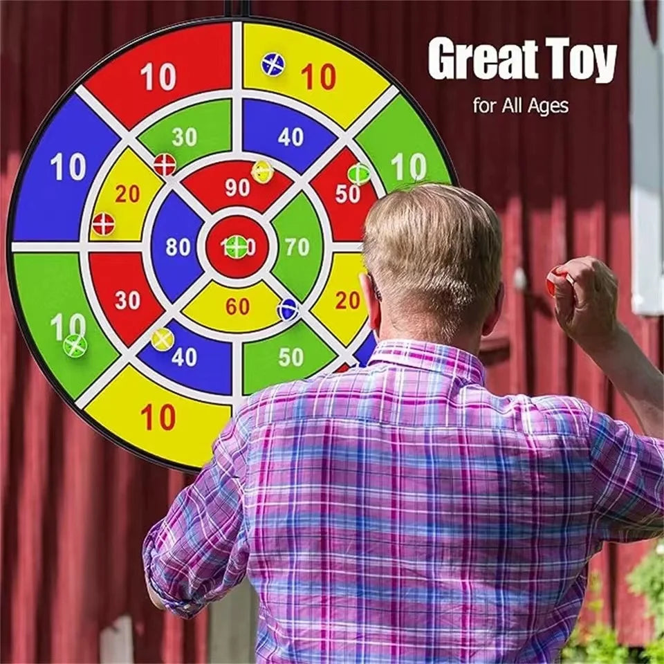 Kinder mit klebrigem Ball, 74 cm großes Dartbrett, interaktives Familienspiel, pädagogische Arithmetik, Indoor-/Outdoor-Sportspielzeug, Geschenk