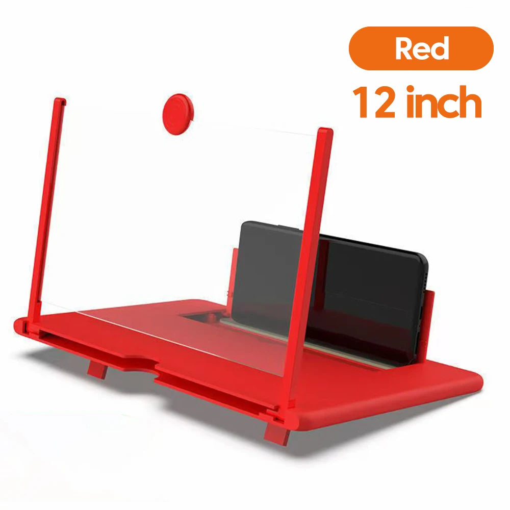 12/10 inch Phone Screen Magnifier Phone Holder Mobile Phone HD Portable Phone Screen Video Magnifier Stand Bracket