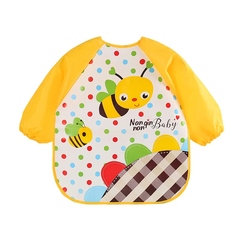 Wasserdichte EVA Volle Hülse Baby Lätzchen Kinder Schürze Lange Hülse Fütterung Kittel Kinder Essen Brust Platte Säuglings Schal Kleidung