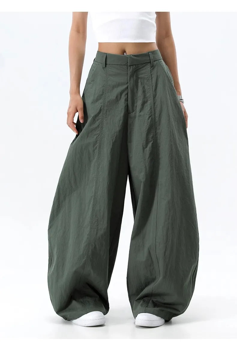 Hohe Taille Frauen Casual Hosen Gerade Büro Damen Koreanische Mode Hosen Lose Weibliche Hosen Neue 2025