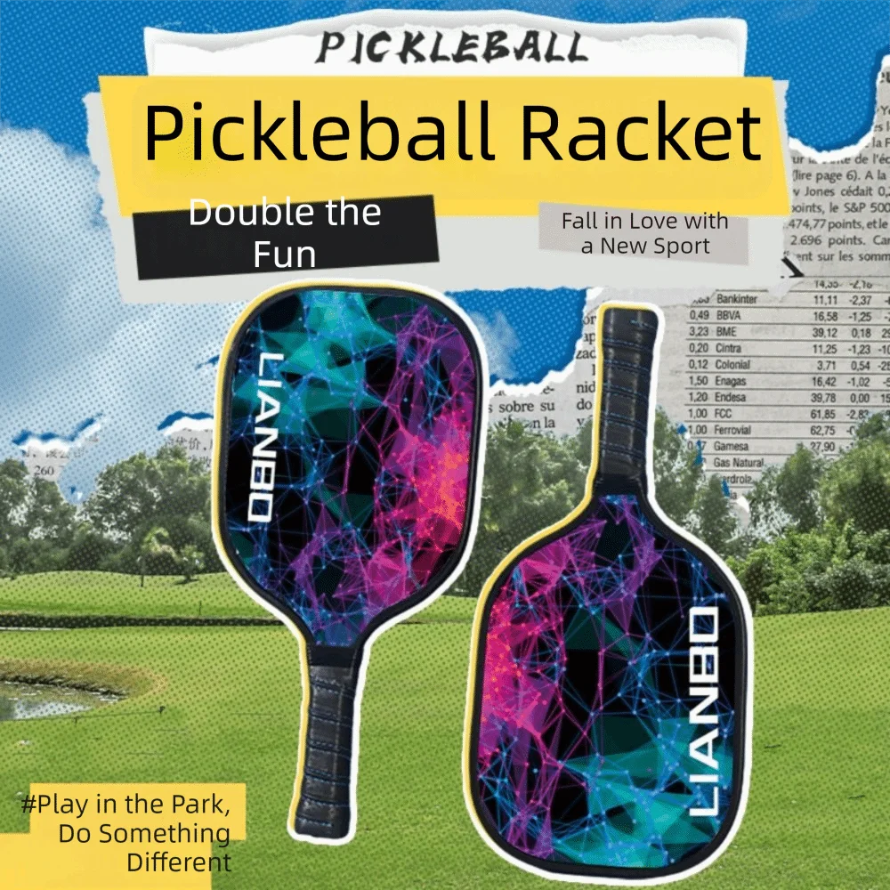Stoßfestes Pickleball-Paddel-Set, rutschfester Griff, hochelastisches Schläger-Set mit 2 Schlägern und 4 Pickleballs