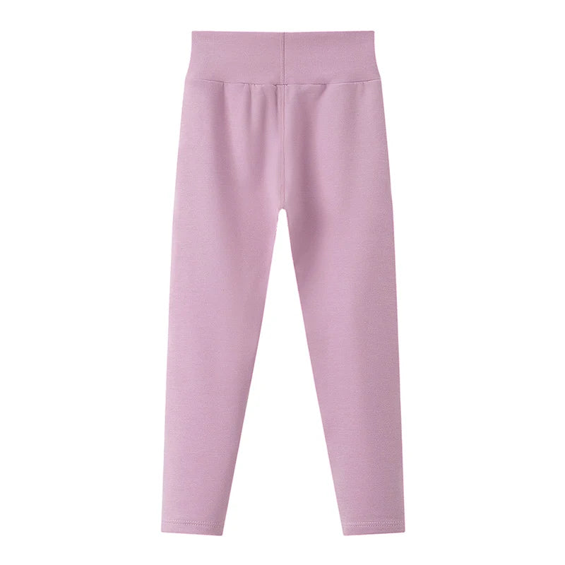 3/1-teiliges Set für Herbst und Winter, Kinder, einfarbig, mittelhohe Taille, dicke Leggings, Jungen und Mädchen, Fleece, warme Freizeithose