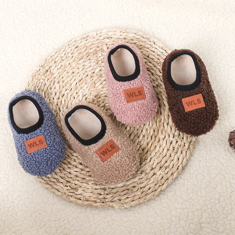 Herbst Winter Baby Hausschuhe Kleinkind Plüsch Boden Socke Schuhe Junge Mädchen Kinder Weiche Anti-slip Wanderschuhe Indoor Hause kinder Schuhe