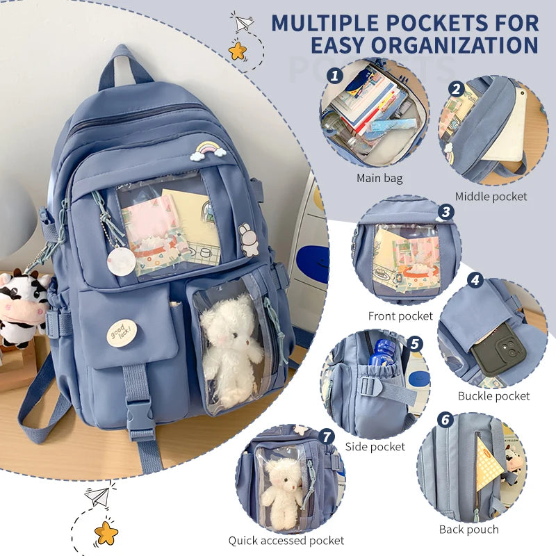 Cute Nylon Student Backpack