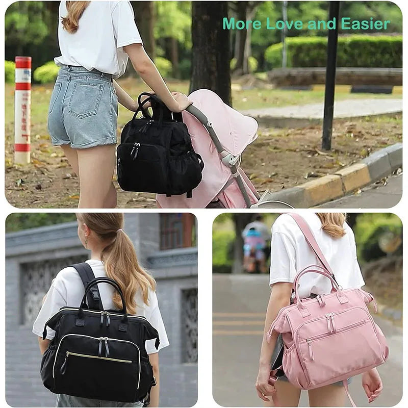 Mama Windel Taschen Baby Kinderwagen Hängen Tasche Mutter Große Kapazität Windel Rucksäcke mit Wickelunterlage Praktische Baby Stilltaschen